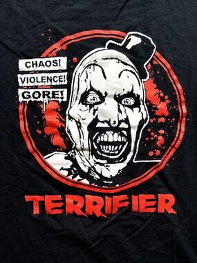 Terrifier Art the Clown Chaos Violence Gore Graphic Tee Men's 2XL